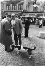 Street scene at the Martini market in the old town of Zurich 1972