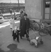 First refugees from Hungary at Buchs train station 1956