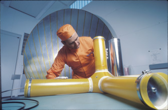 Production at Contraves in Emmen 1987