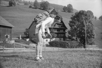 Walter Steiner, training in Wildhaus 1975