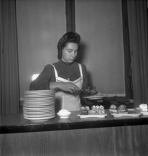 Federal Parliament, cafeteria waitress; 1949