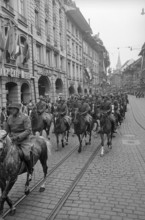 Soldiers on horseback; State visit of the Indian President VV Giri; 1970