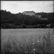 Karlskron castle in Czech Bohemia 1956
