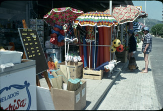 Shop with equipment for the beach, Mallorca