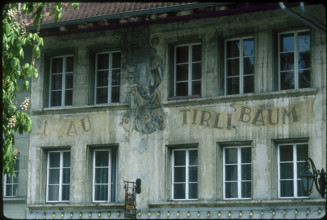 House front, restaurant in Freiburg, 1981