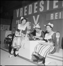 hostesses in dutch traditional costume