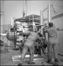 Engine test stand of Swissair 1951