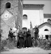 Corpus Christi procession in the Valais village of Ayent, 1943