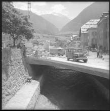 Brig, Saltina bridge under construction; 1958
