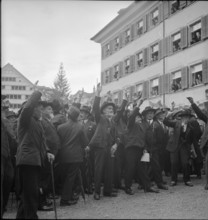 Old man at the voter's meeting, Trogen 1940