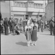 Photo shooting with traditional costumes, Appenzell: 1959