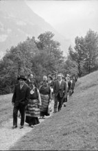 Tibetan refugees from Waldstatt visiting Rütli in 1964