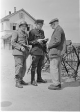 WW 2: Swiss farmer at the French border, 1945
