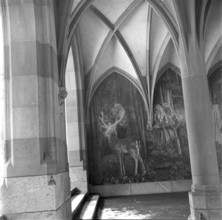 Fresco of church Fraumnünster, Zurich 1957