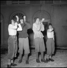 Children celebrating the end of the school semester in 1950