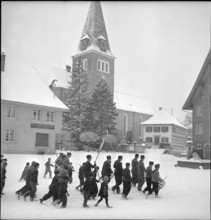 Ash Wednesday cadets in Elgg, 1945