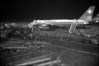 PLO hijacking: Arrival of the Swiss hostages, Kloten Airport 1970