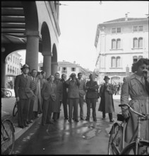 Swiss border in Chiasso, end of war, 1945