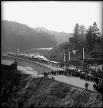 Mörel power station, official opening on the dam 1944