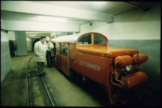 Guided tour through NAGRA rock laboratory, Grimsel 1985