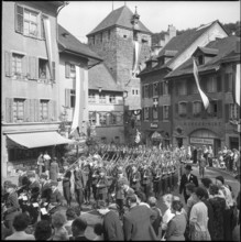 Rutenzug Brugg 1962; cadets at the procession