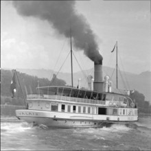 Steamship Valais on Lake Geneva, 1957