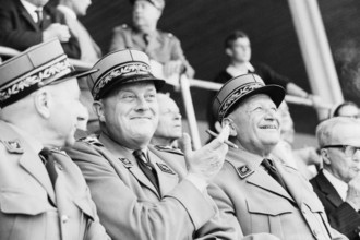 High-ranking military officer at Expo 1964: Dénéréaz, Diesbach, Frick