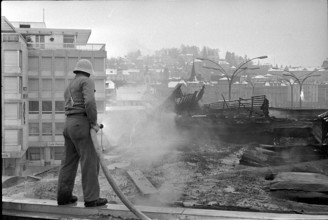 Fire at Lucerne main station 1971