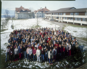 Students and teachers of the cantonal agricultural school Schwand, 1984