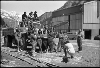 Ceremony; Beginning of the Gotthard tunnel construction works in 1970