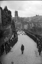 Soldiers at Corpus Christi procession in Friborg 1941