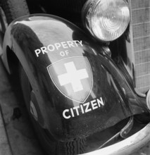 Sticker for Swiss Cars Abroad, around 1950