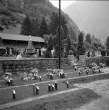 Empty graves, Göscheneralp Cemetery; 1955