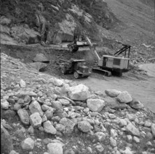 Göscheneralp dam under construction; 1955