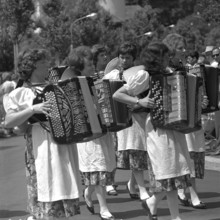 Procession at harmonica world festival in Lucerne, 1964