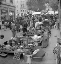 Flea market in Geneva; 1953
