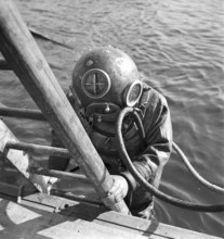 Skin Diver at the Lake of Zurich, 1948