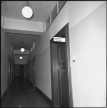Corridor with doorplate Vice Police Zurich 1969