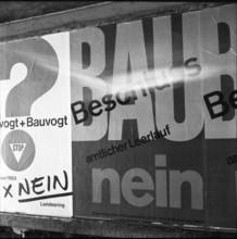 Poster announcing vote, 1965