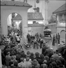 Burial of employees of firework factory, Oberarth 1948