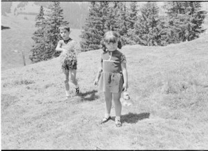 Reza Cyrus and Farahnaz Pahlavi on holidays in Gstaad, 1966