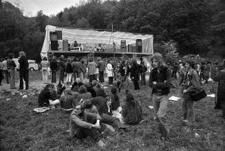 Open-air concert after the closure of the Café Odeon, 1972