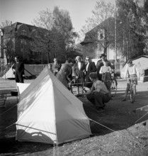 Camping exhibition from Zurich's sports shops, 1948