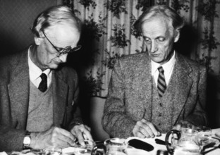 Auguste Piccard and his twin Jean Piccard in 1953