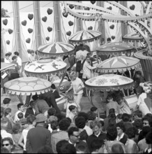 Bumper cars at the Knabenschiessen of Zurich 1961