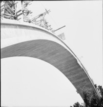 The railway bridge under construction, Berne 1939