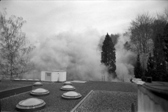 Demolition of the Dolder Waldhaus Hotel in Zurich in 1972