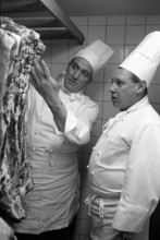 Gstaad; Ernesto Schlegel, chef at the Palace Hotel; 1967