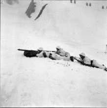 Target practice in snow, Andermatt 1952