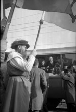 Ludwig von Moos, newly elected federal president visiting Sachseln; 1963